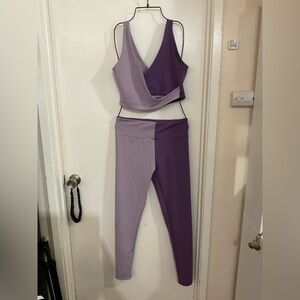 Purple and Lavender Two-Piece Activewear Set